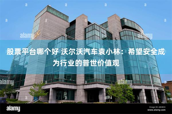 股票平台哪个好 沃尔沃汽车袁小林：希望安全成为行业的普世价值观